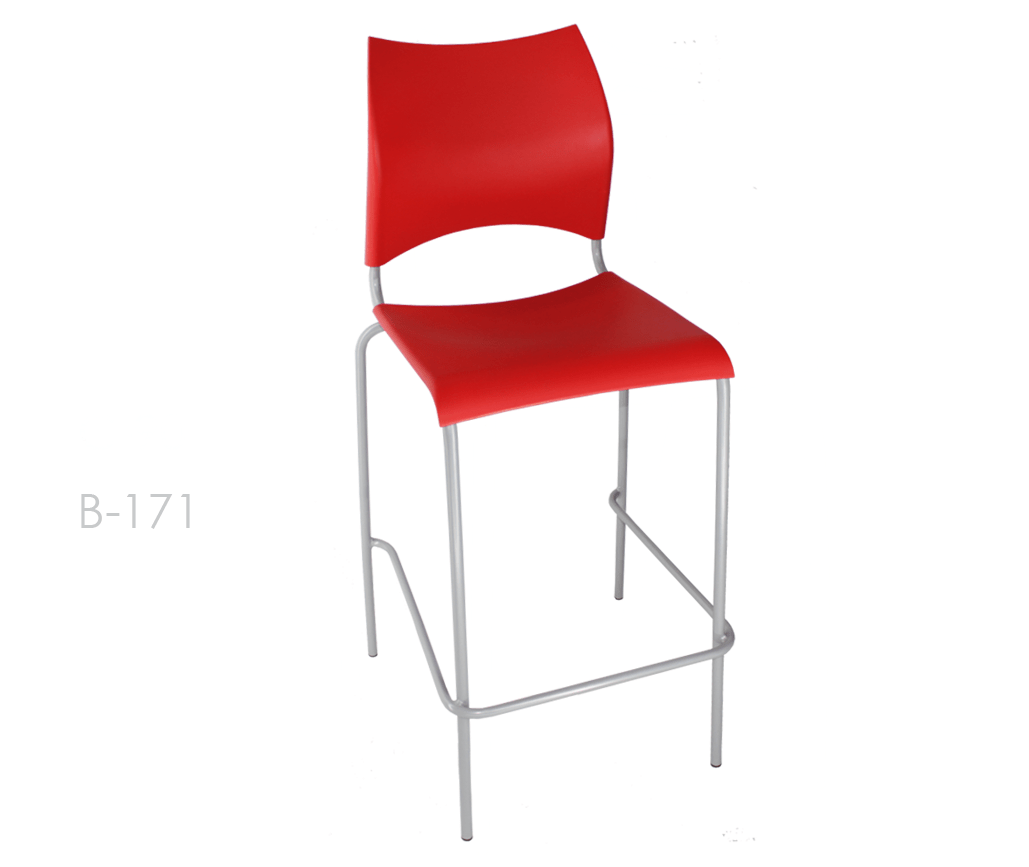 Banqueta B-171 Vermelha - Piovezana Fábrica de Mesas e Cadeiras 2