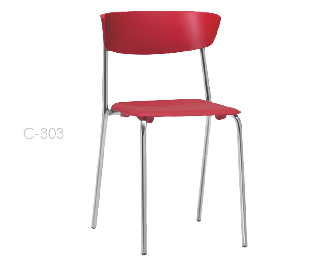 Cadeira Bit C-303 Piovezana vermelho