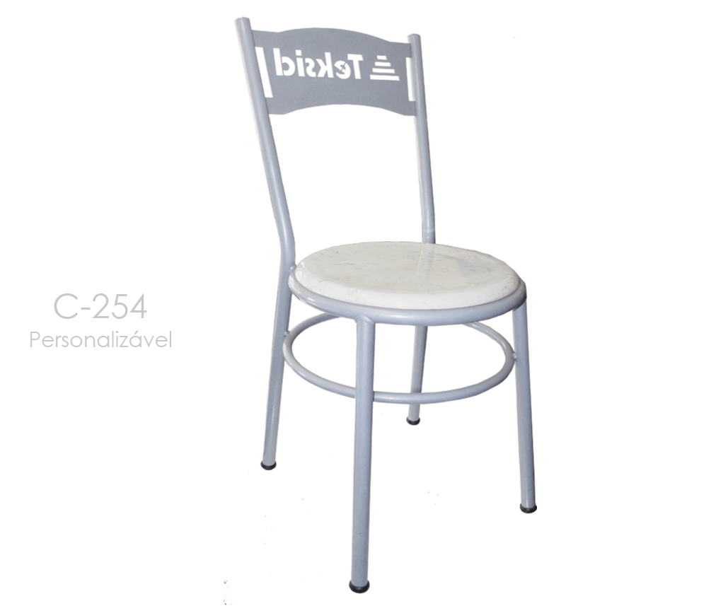 Cadeira Jully C-254 Piovezana cinza personalizavel[