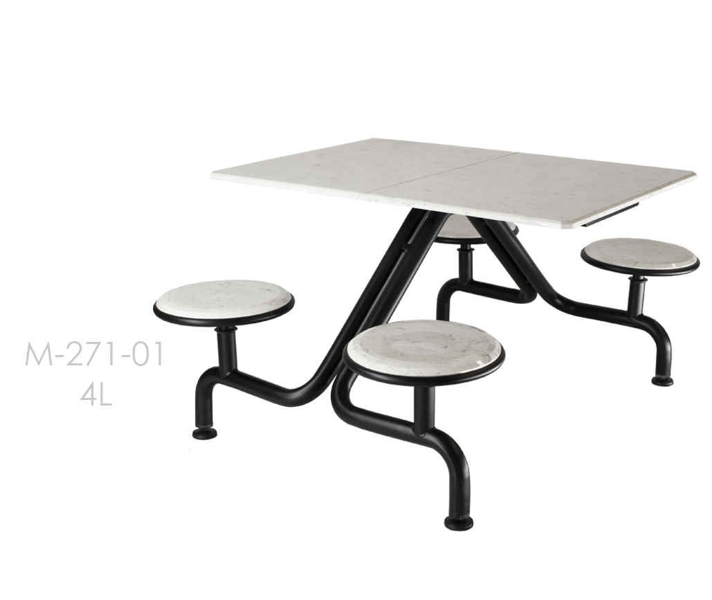 Mesa Conjugada - M-271-01 4L Piovezana para Refeitórios, praças de alimentação, cantinas escolares, restaurantes